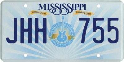 MS license plate JHH755