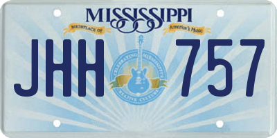 MS license plate JHH757