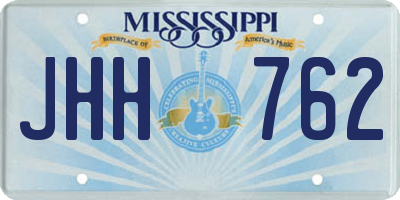 MS license plate JHH762