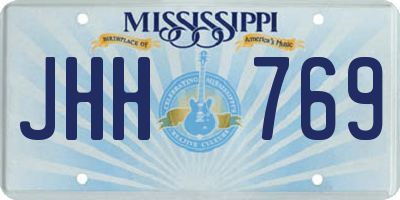 MS license plate JHH769