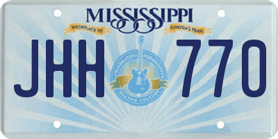 MS license plate JHH770