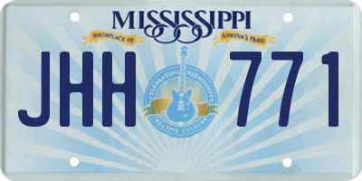 MS license plate JHH771