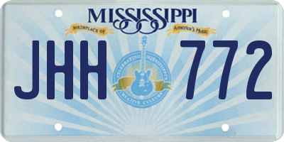 MS license plate JHH772