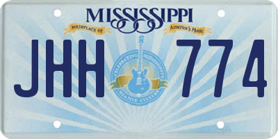 MS license plate JHH774
