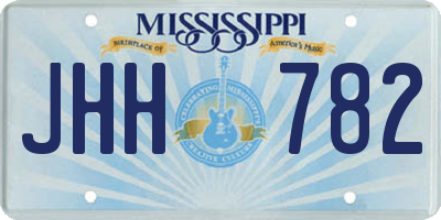 MS license plate JHH782