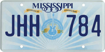 MS license plate JHH784