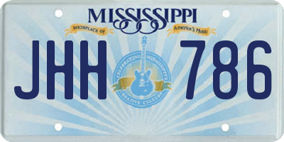 MS license plate JHH786