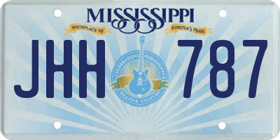 MS license plate JHH787