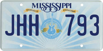 MS license plate JHH793