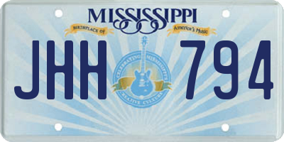 MS license plate JHH794
