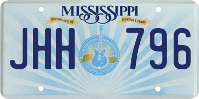 MS license plate JHH796