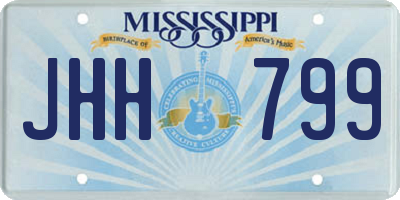 MS license plate JHH799