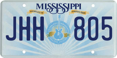 MS license plate JHH805