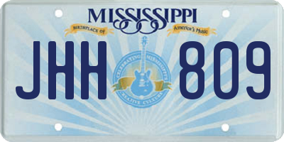 MS license plate JHH809