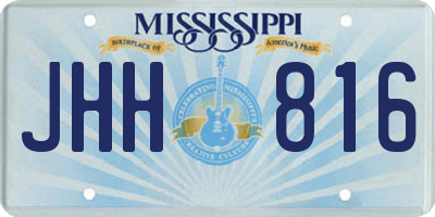 MS license plate JHH816