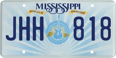 MS license plate JHH818