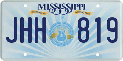 MS license plate JHH819
