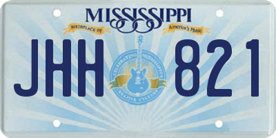 MS license plate JHH821
