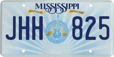 MS license plate JHH825