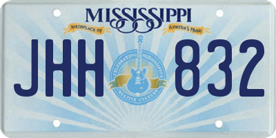 MS license plate JHH832