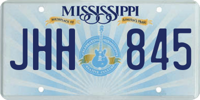 MS license plate JHH845