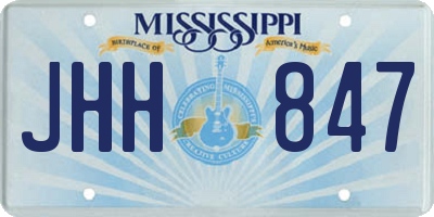 MS license plate JHH847