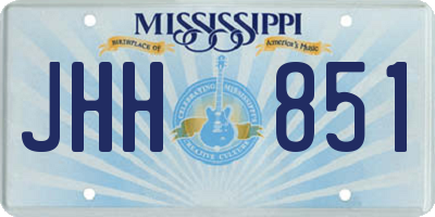 MS license plate JHH851