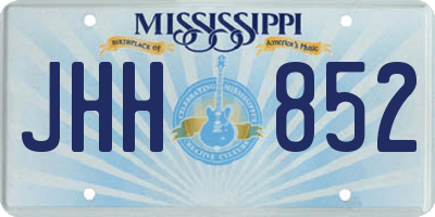 MS license plate JHH852