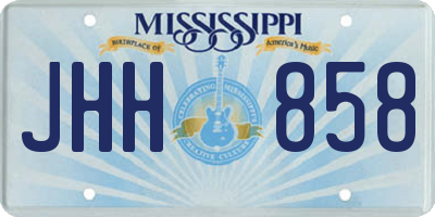 MS license plate JHH858