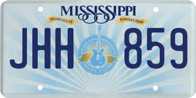 MS license plate JHH859