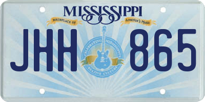 MS license plate JHH865