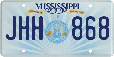 MS license plate JHH868