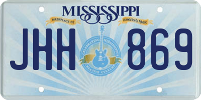 MS license plate JHH869