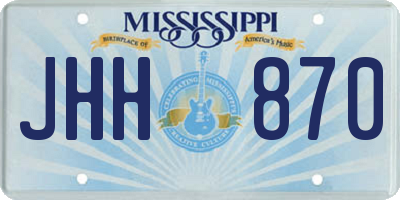 MS license plate JHH870