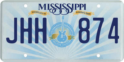MS license plate JHH874