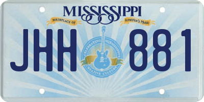 MS license plate JHH881