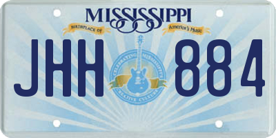 MS license plate JHH884