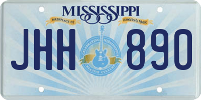 MS license plate JHH890