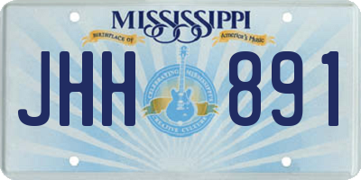 MS license plate JHH891