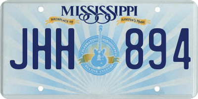 MS license plate JHH894