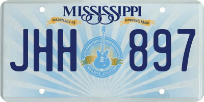 MS license plate JHH897