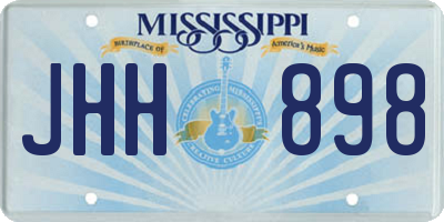 MS license plate JHH898