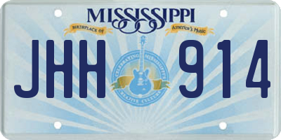 MS license plate JHH914