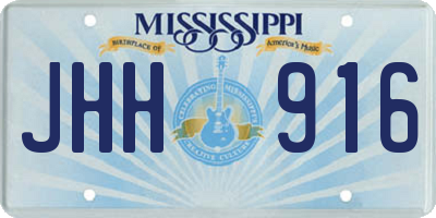 MS license plate JHH916