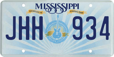 MS license plate JHH934