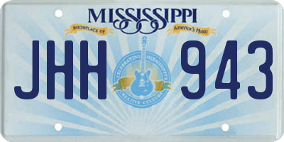 MS license plate JHH943