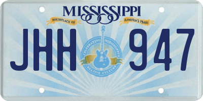 MS license plate JHH947