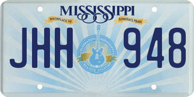 MS license plate JHH948