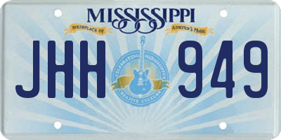 MS license plate JHH949