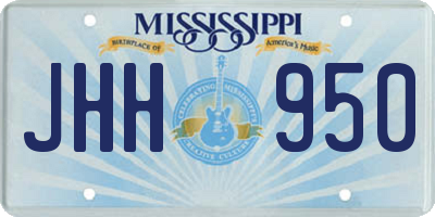 MS license plate JHH950